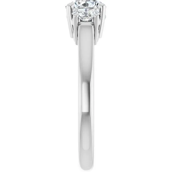 Three-Stone Engagement Ring Image 4 Hudson Valley Goldsmith New Paltz, NY