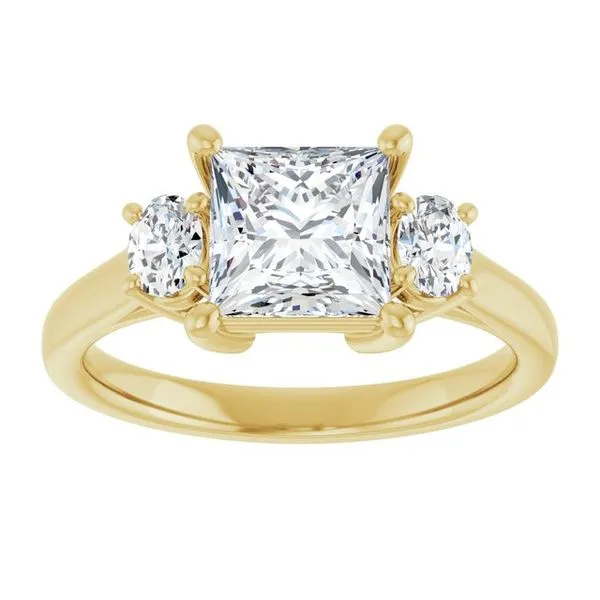 Three-Stone Engagement Ring Image 3 Arezzo Jewelers Elmwood Park, IL