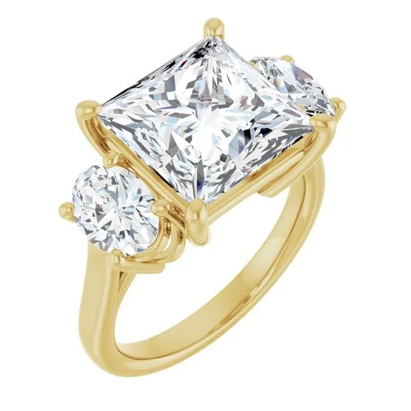 Three-Stone Engagement Ring The Ring Austin Round Rock, TX