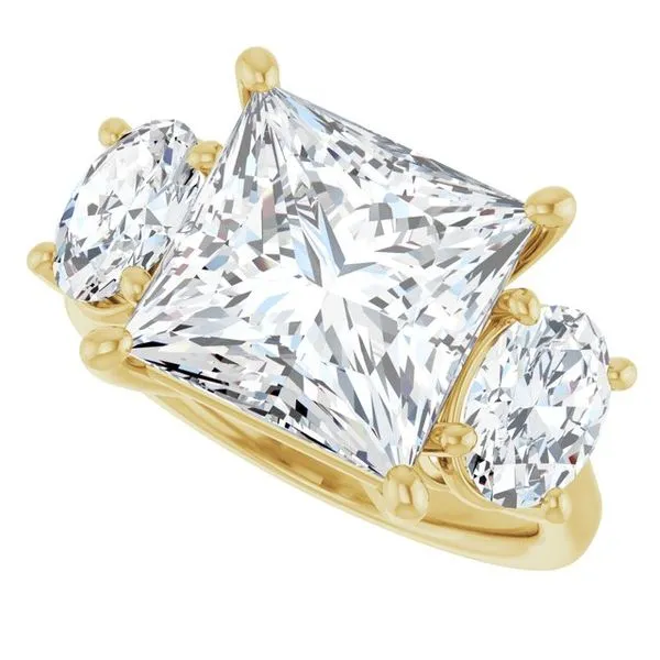 Three-Stone Engagement Ring Image 5 Austin's Fine Diamonds & Jewelry Lyndhurst, NJ