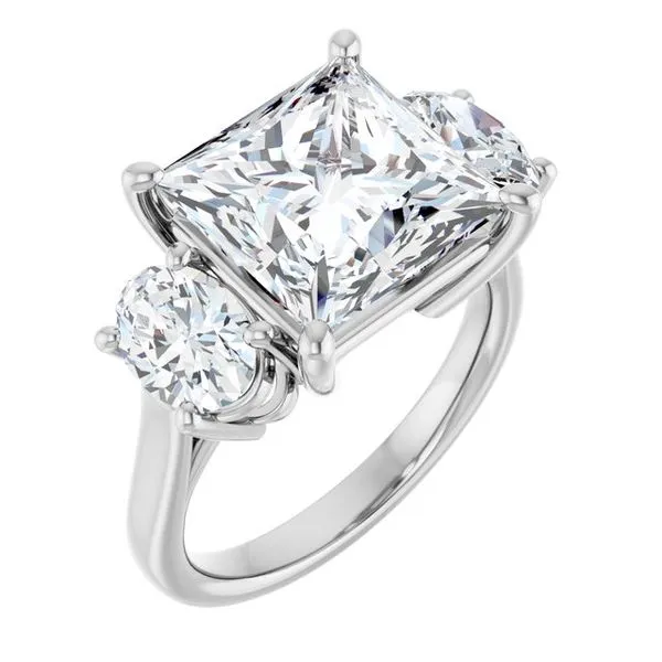 Three-Stone Engagement Ring Hudson Valley Goldsmith New Paltz, NY