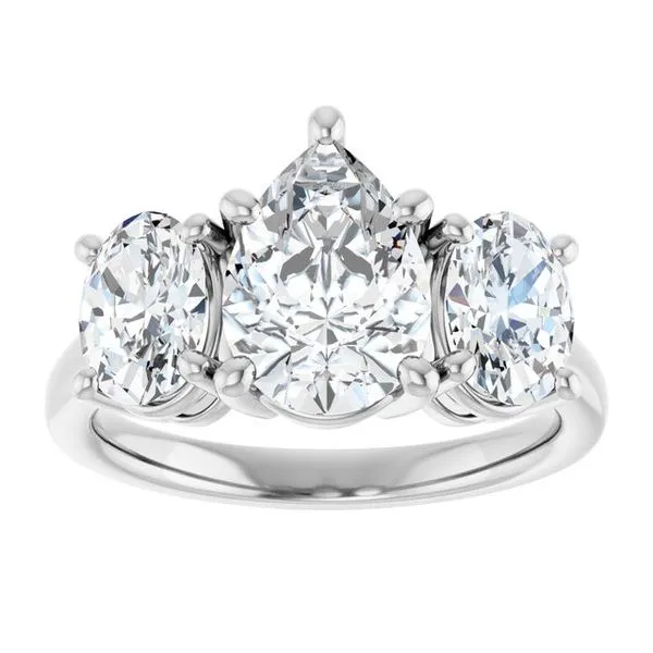 Three-Stone Engagement Ring Image 3 Austin's Fine Diamonds & Jewelry Lyndhurst, NJ
