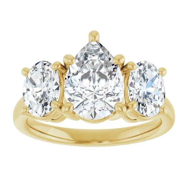 Three-Stone Engagement Ring Image 3 Ocean View Jewelers Millville, DE