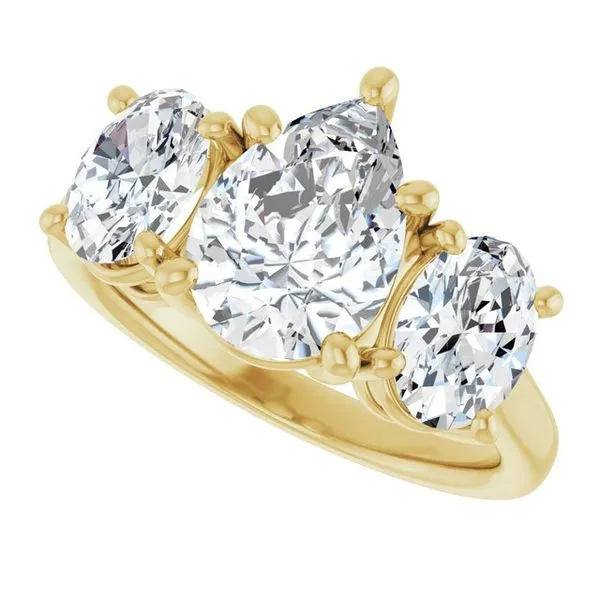 Three-Stone Engagement Ring Image 5 Don's Jewelry & Design Washington, IA