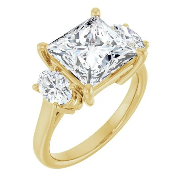 Three-Stone Engagement Ring Hudson Valley Goldsmith New Paltz, NY