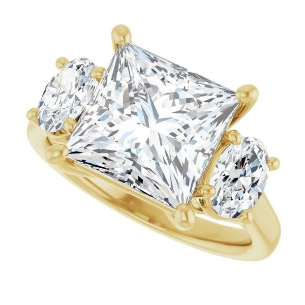 Three-Stone Engagement Ring Image 5 J. West Jewelers Round Rock, TX