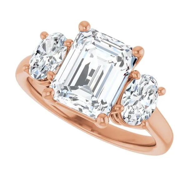 Three-Stone Engagement Ring Image 5 JF Jones Jewelers Rochester, NY