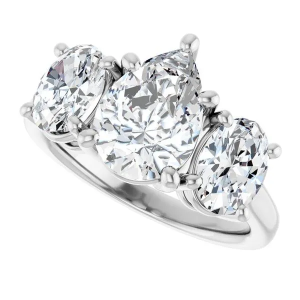 Three-Stone Engagement Ring Image 5 Futer Bros Jewelers York, PA