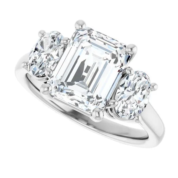 Three-Stone Engagement Ring Image 5 Natale Jewelers Sewell, NJ