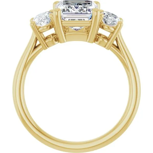 Three-Stone Engagement Ring Image 2 J. West Jewelers Round Rock, TX