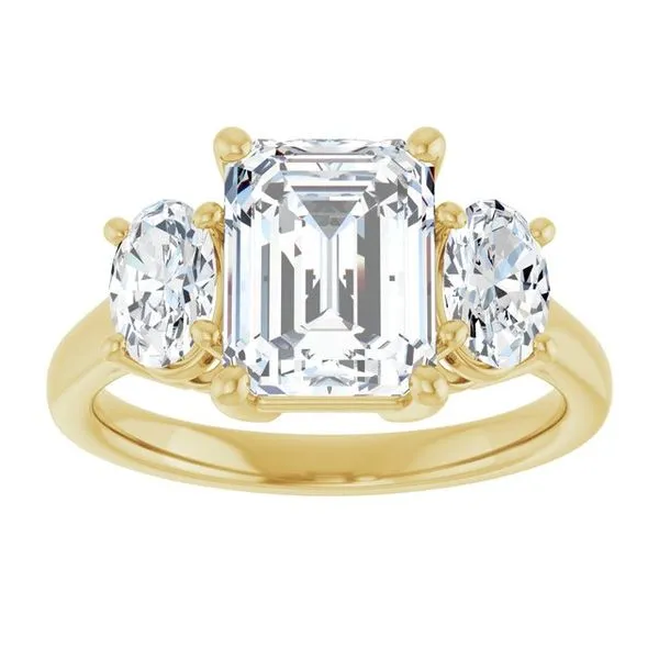 Three-Stone Engagement Ring Image 3 J. West Jewelers Round Rock, TX