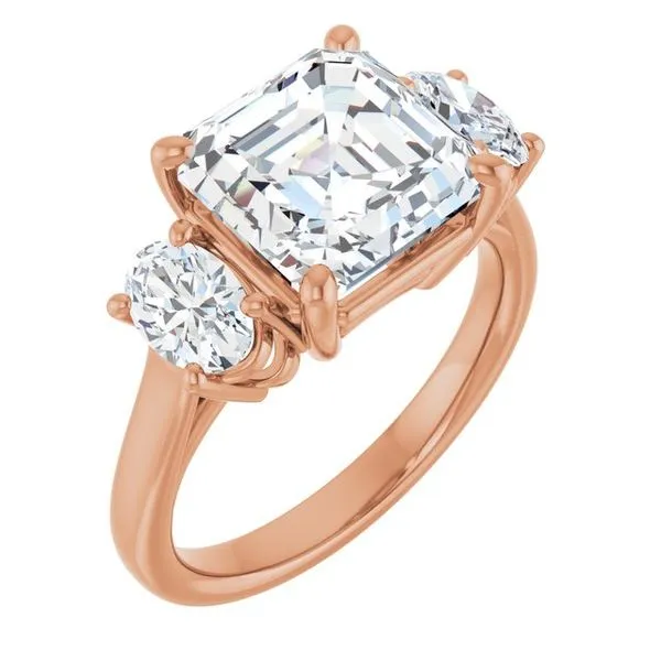 Three-Stone Engagement Ring The Ring Austin Round Rock, TX