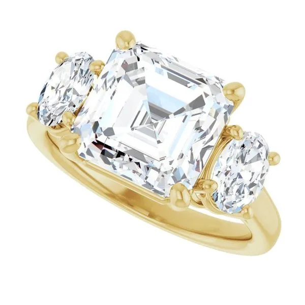 Three-Stone Engagement Ring Image 5 Austin's Fine Diamonds & Jewelry Lyndhurst, NJ