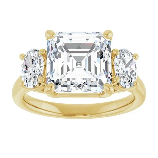 Three-Stone Engagement Ring Image 3 Arezzo Jewelers Elmwood Park, IL