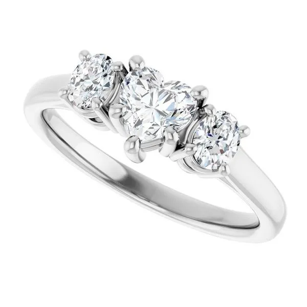 Three-Stone Engagement Ring Image 5 Clater Jewelers Louisville, KY