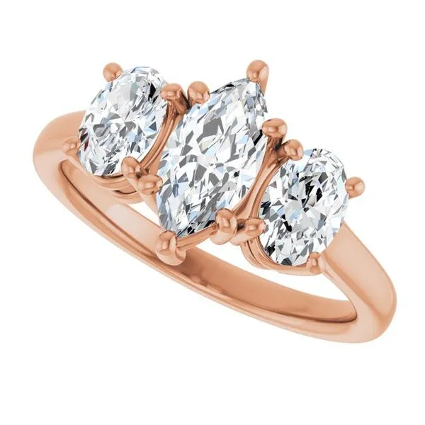 Three-Stone Engagement Ring Image 5 J. West Jewelers Round Rock, TX