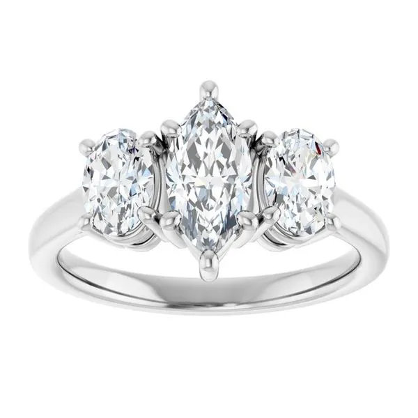 Three-Stone Engagement Ring Image 3 Shipley's Fine Jewelry Hampstead, MD