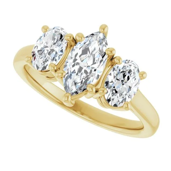 Three-Stone Engagement Ring Image 5 Mark Jewellers La Crosse, WI