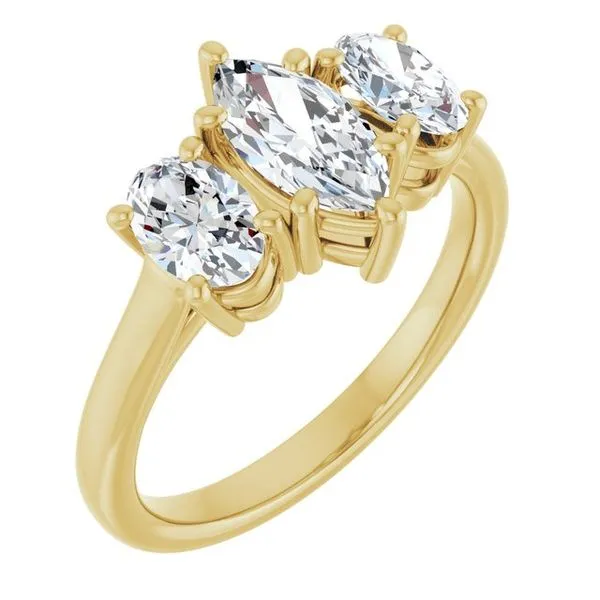 Three-Stone Engagement Ring Clater Jewelers Louisville, KY