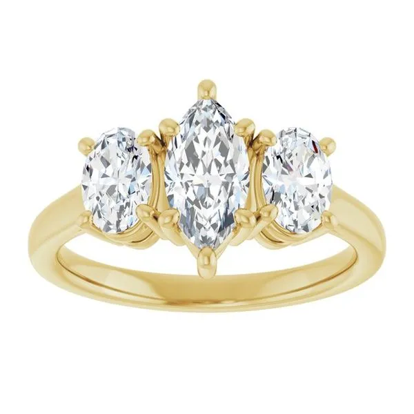 Three-Stone Engagement Ring Image 3 Redlands Jewelers Redlands, CA