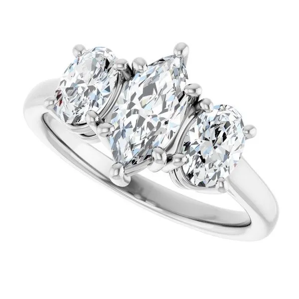 Three-Stone Engagement Ring Image 5 J. Thomas Jewelers Rochester Hills, MI