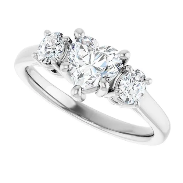 Three-Stone Engagement Ring Image 5 Vulcan's Forge LLC KANSAS CITY, MO