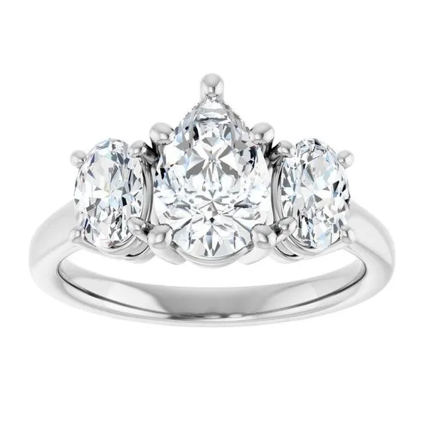 Three-Stone Engagement Ring Image 3 Don's Jewelry & Design Washington, IA