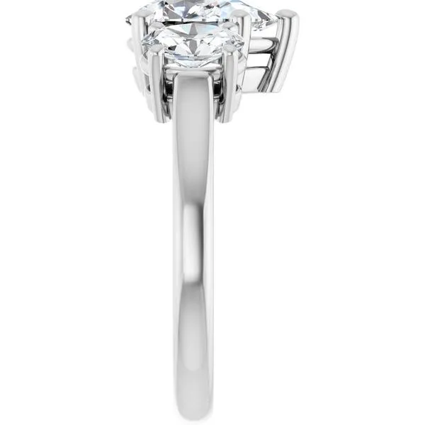 Three-Stone Engagement Ring Image 4 Arezzo Jewelers Elmwood Park, IL