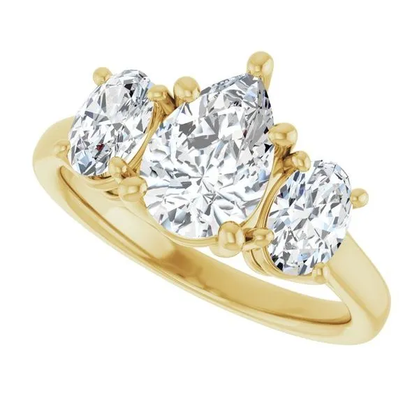 Three-Stone Engagement Ring Image 5 Austin's Fine Diamonds & Jewelry Lyndhurst, NJ