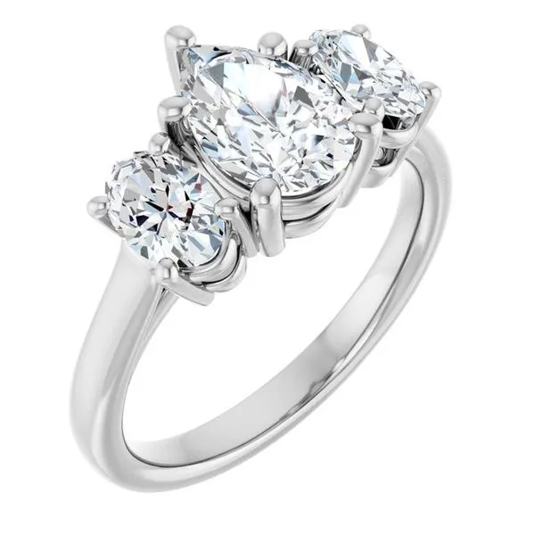 Three-Stone Engagement Ring Don's Jewelry & Design Washington, IA