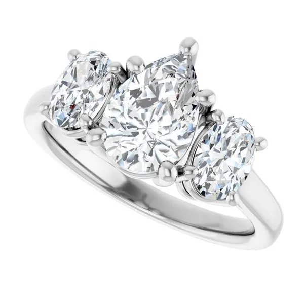 Three-Stone Engagement Ring Image 5 Morin Jewelers Southbridge, MA