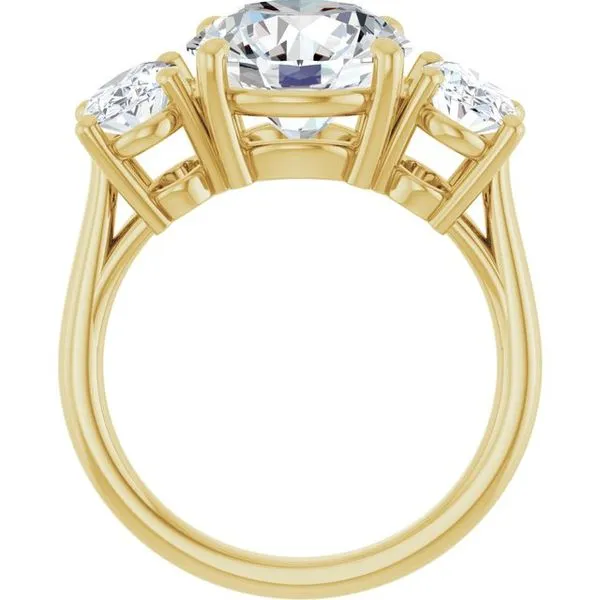 Three-Stone Engagement Ring Image 2 Michael Szwed Jewelers Longmeadow, MA