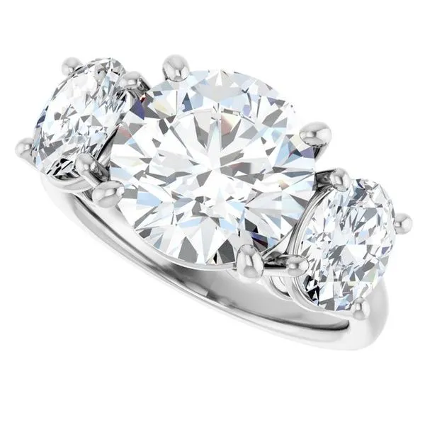 Three-Stone Engagement Ring Image 5 Arezzo Jewelers Elmwood Park, IL