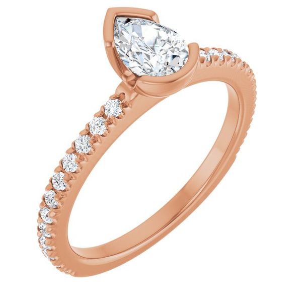 Half-Bezel Engagement Ring