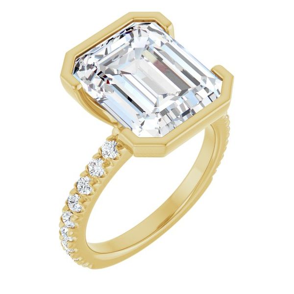 Half-Bezel Engagement Ring