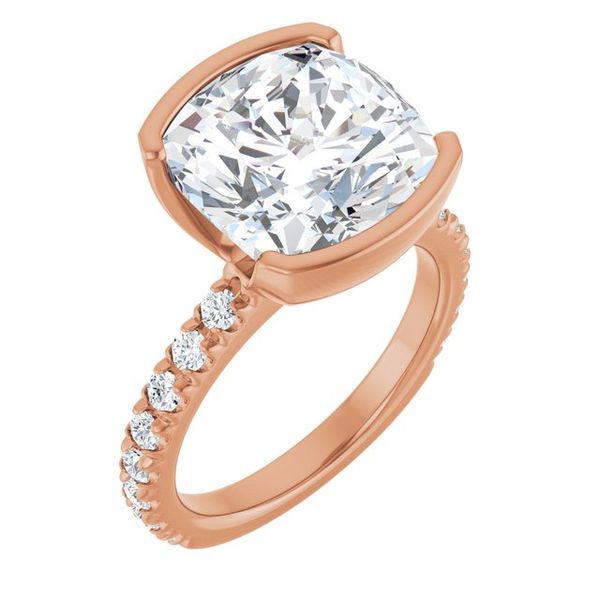Half-Bezel Engagement Ring