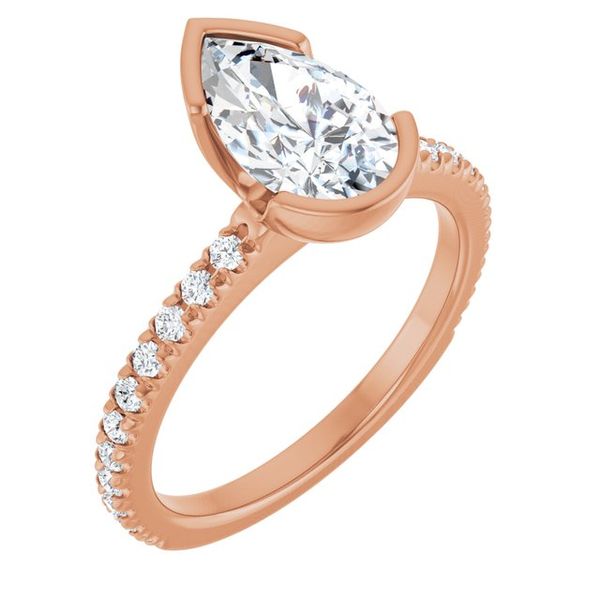 Half-Bezel Engagement Ring