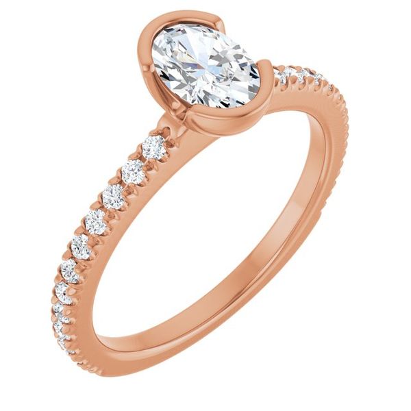 Half-Bezel Engagement Ring