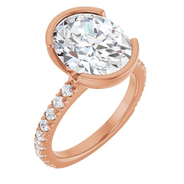 Half-Bezel Engagement Ring