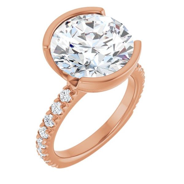 Half-Bezel Engagement Ring