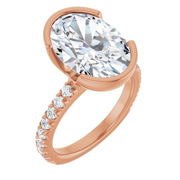 Half-Bezel Engagement Ring