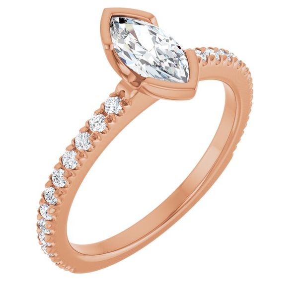 Half-Bezel Engagement Ring