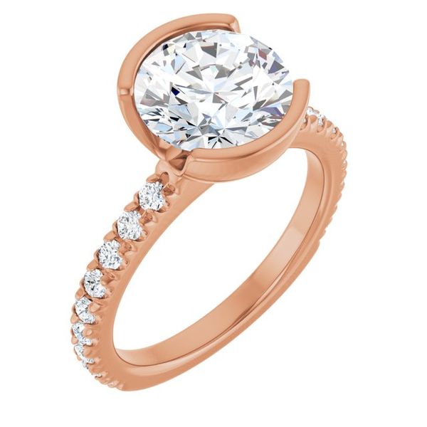 Half-Bezel Engagement Ring