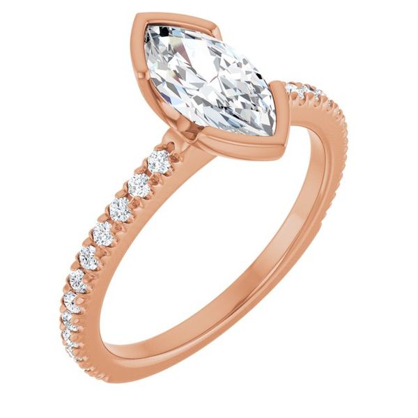 Half-Bezel Engagement Ring