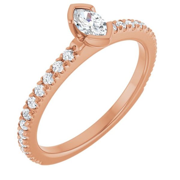 Half-Bezel Engagement Ring