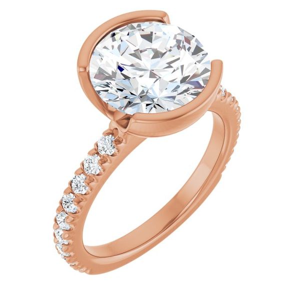 Half-Bezel Engagement Ring