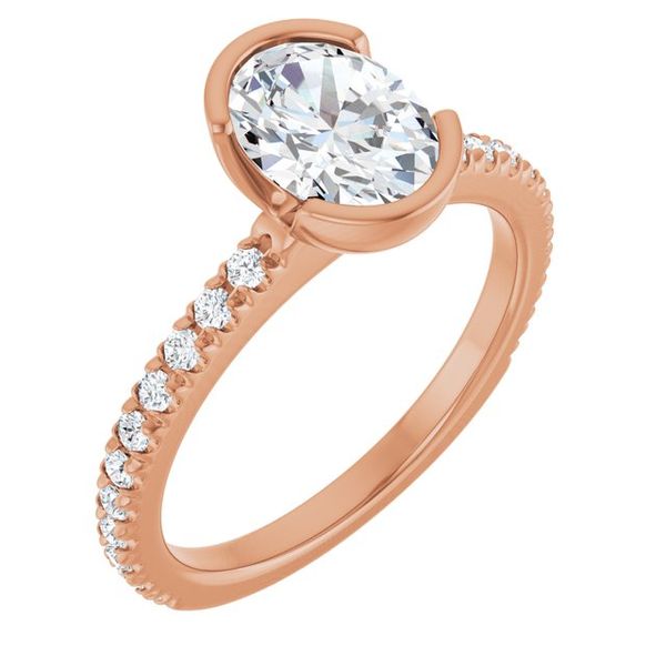 Half-Bezel Engagement Ring
