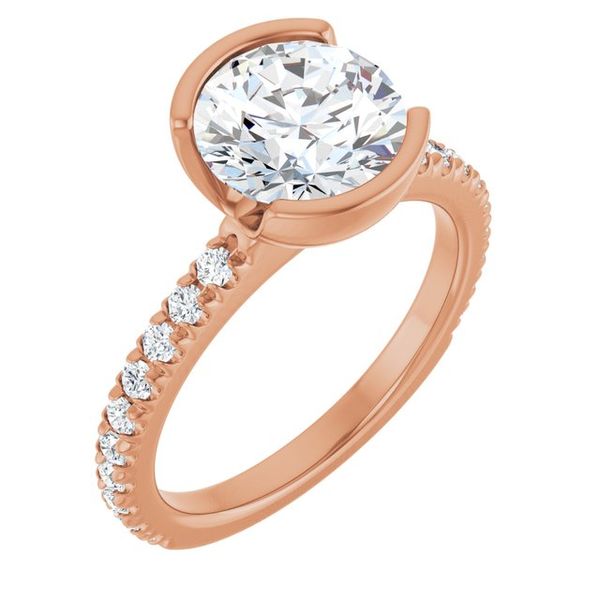 Half-Bezel Engagement Ring