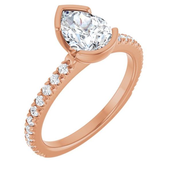 Half-Bezel Engagement Ring