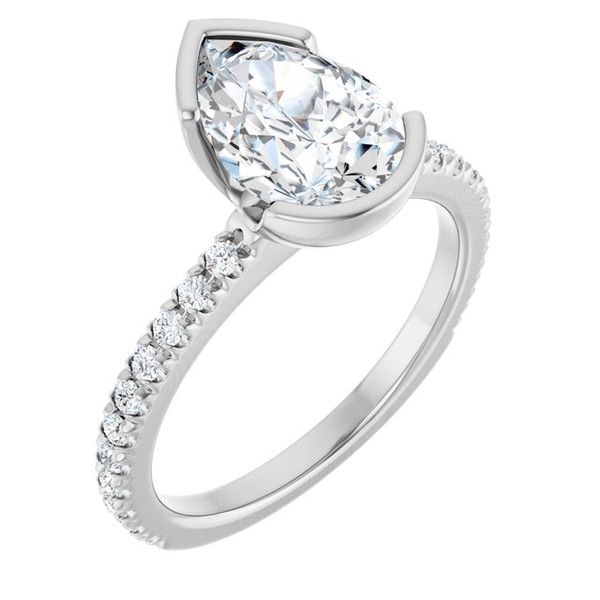 Half-Bezel Engagement Ring